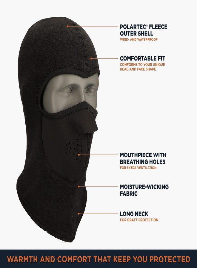 RefrigiWear Arctic Clava - Warm NeoFleece Moisture Wicking Windproof Waterproof Cold Weather Balaclava Face Mask (Black, Small/Medium) - Image 3